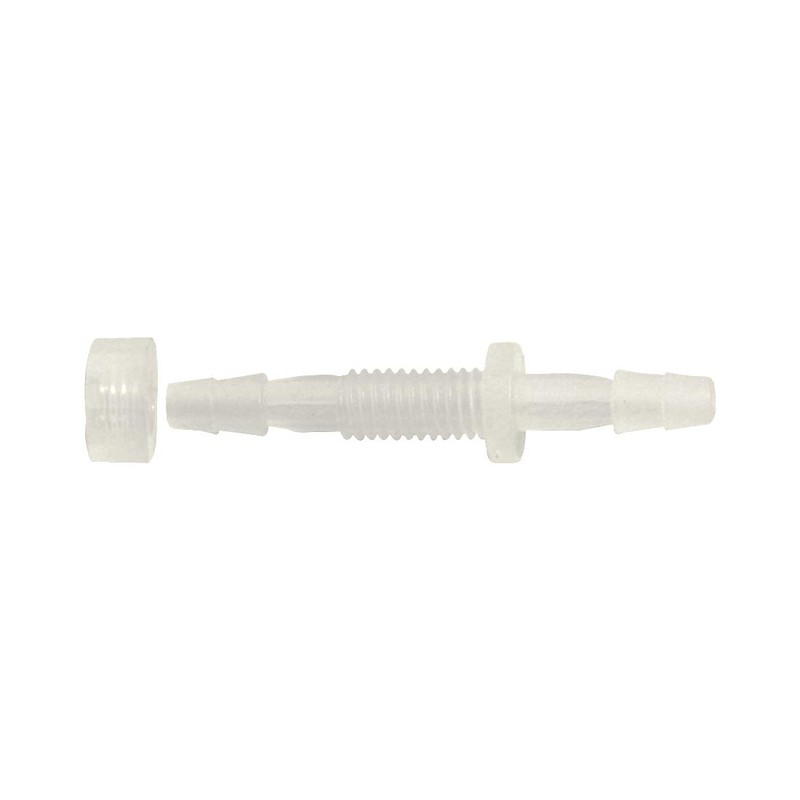 Quickun 5/16" Hose Barb Thru-Bulk Bulkhead Fitting Plastic Hex Straight