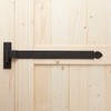 Naiture 25" Oversized Offset Iron Strap Hinge with Pintle in