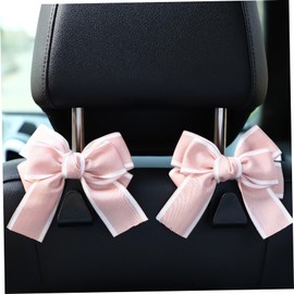 Car Hooks for Headrest 4PCS Cute Bow Purse Hook Easy to Install Decorative Car Seat Hooks for Purses and Bags Auto Accessory