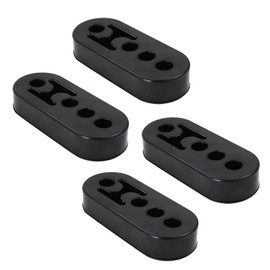 4Pcs Exhaust Hangers，Universal Rubber Muffler Hanger，4 Holes Adjustable exhaust hanger， Superior Shock Absorption for Reduced Noise (4, 0.47in-4 holes)