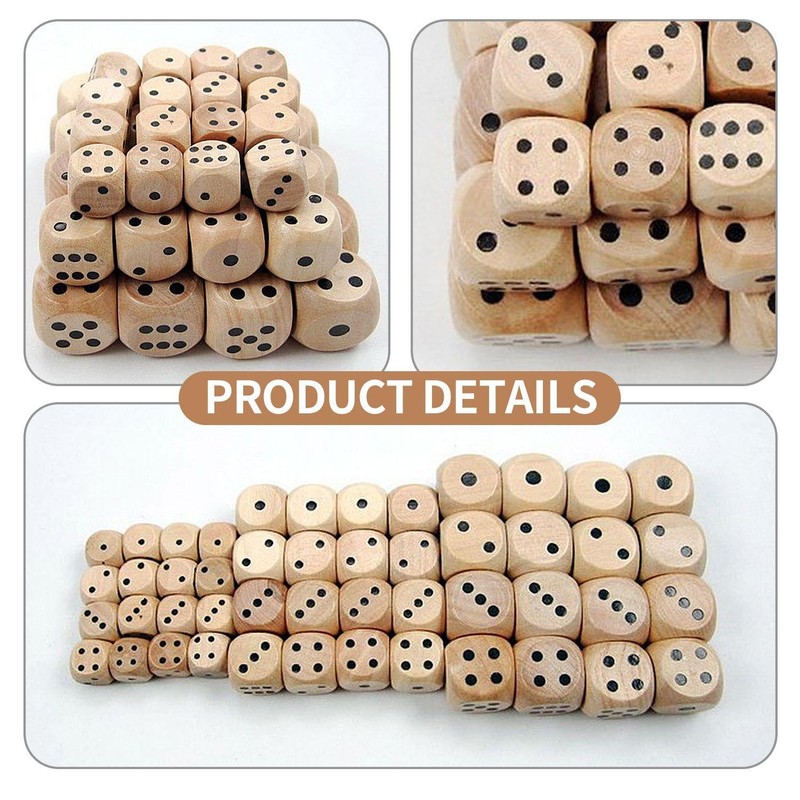 9 Wooden Dice, Gaming Dice, Dice Dice, Gaming Accessories, Lightweight