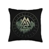 Valknut Symbol Wotan Knot Norse Mythology Viking Throw Pillow