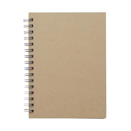 MUJI NAA19A9S Double Ring Notebook, Plain, Beige, A6, 80 Sheets