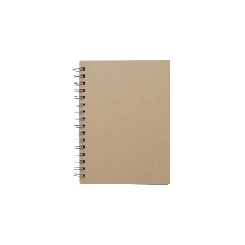 MUJI NAA19A9S Double Ring Notebook, Plain, Beige, A6, 80 Sheets