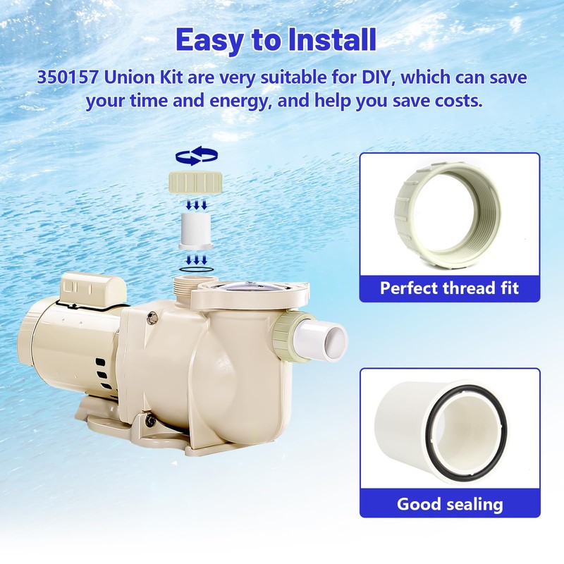 Ahuliao Pool Pump Union Fittings Replacement Pentair SuperFlo & SuperFlo