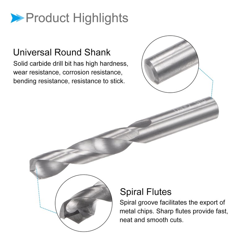 CoCud Solid Carbide Drill Bits 6.7 mm Diameter YG6 (C2/K20)