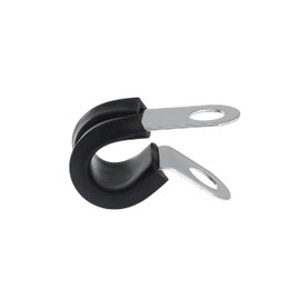 Nayciiy 12 PCS Stainless Steel Cable Clamp Assortment Kit Rubber Coated Cushioned Insulated Metal Clamp for Tube, Pipe or Wire Cord Installation (12, 5/16 Inch)