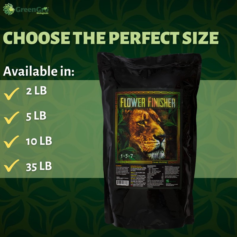 GreenGro Flower Finisher, Bloom Booster, Flower Fertilizer, Fertilizer for Flowers