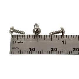 C. B. Gitty 100pc. #2 x 1/4" Silver (Nickel-plated) Phillips Round-Head Screws