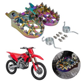 JFG RACING Dirt Bike Foot Pegs Motorcycle Footpegs Foot Pedals Rests CNC For CRF150R 07-23 CRF250R 04-23 CRF450R 02-23 CRF250L 12-21 CRF300L 21-23 CRF250X CRF450X CRF450RL CR125 CR250 Quenching