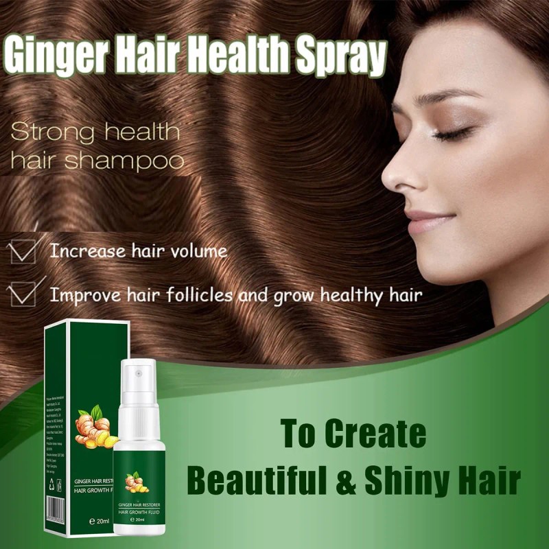 Suero De Crecimiento Del Cabello De Jengibre, Espray Nutriti
