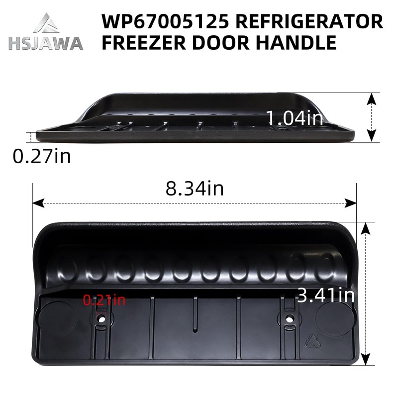WP67005125 67005125 Refrigerator Freezer Door Handle Fits for Whirlpool Amana