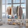 OTROUWORHT Clothes Rack Metal Clothing Rack with Bottom Shelf Garment