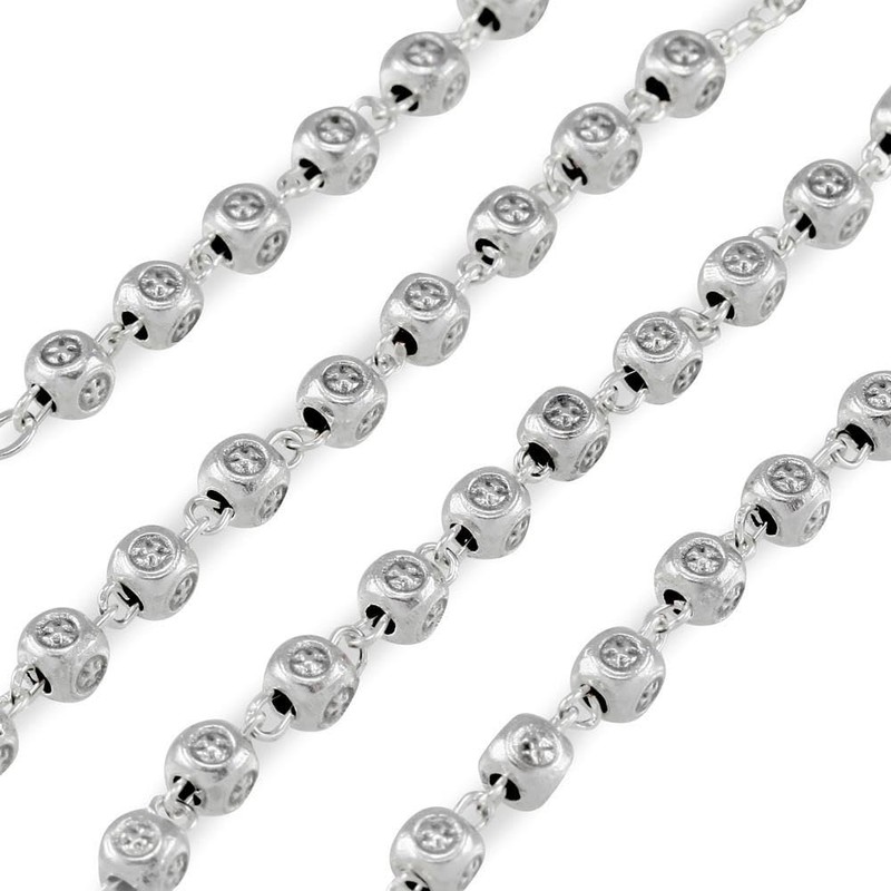 Catholic Rosary Beads with Metal Keepsake Gift Box Set (Padre