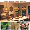 Maliralt Hanging Lamps Rattan Pendant Light Hanging Lights 16.4ft Plug