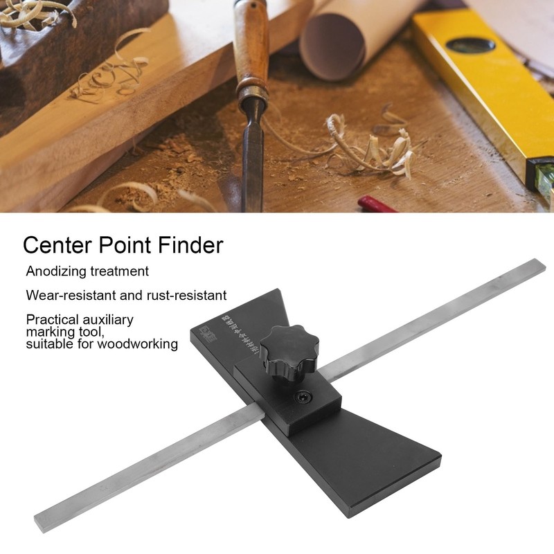 Center Point Finder Circular Workpiece Positioning Scriber Aluminum Strip Woodworking