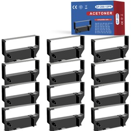 SP200 Black Ink Ribbon Replacement for Star SP200 Black Ribbon Used with Star Micronics SP200 SP-200BK SP-500 SP-2000 SP-512 SP-542 SP-2360 RC200 Receipt POS Printer (12 Pack)
