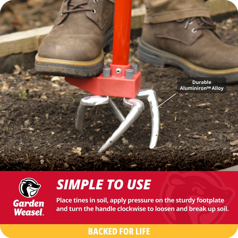 Garden Weasel Claw Pro - 3-in-1 Cultivate, Loosen, Aerate, Weed