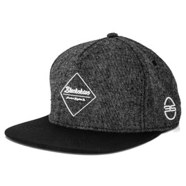 Blackskies Snapback cap, black, brown, grey wool screen, unisex premium baseball cap. - Anubis