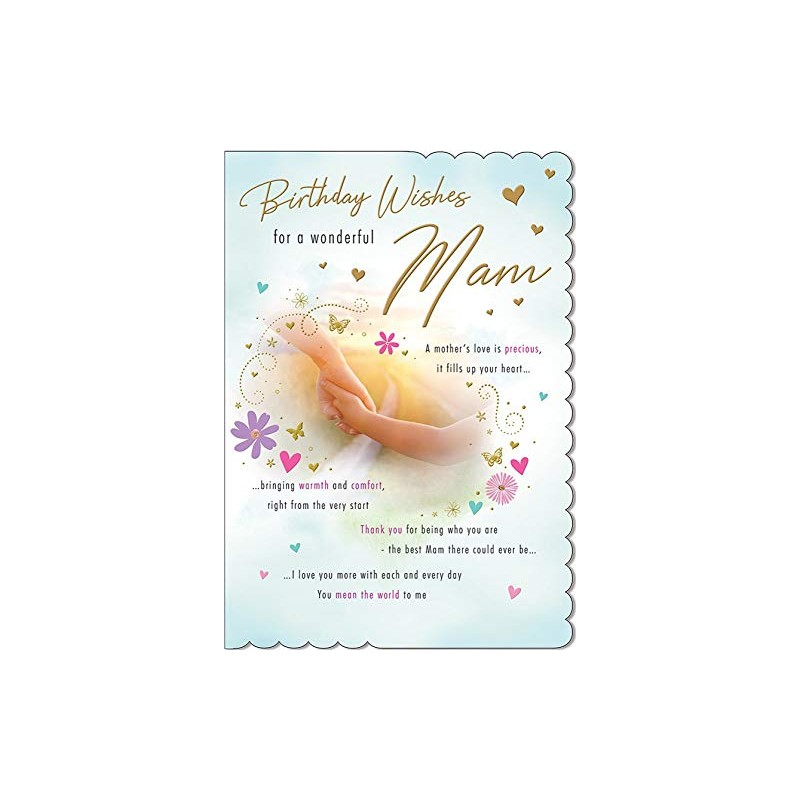 Piccadilly Greetings Traditional Birthday Card Mam - 9 x 6