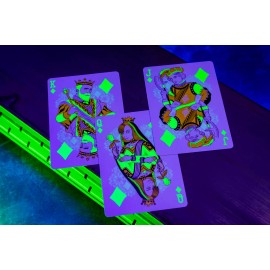 Bicycle NEON Edition Playing Cards GREEN UV_GLOW Deck | By: Card-Addiction