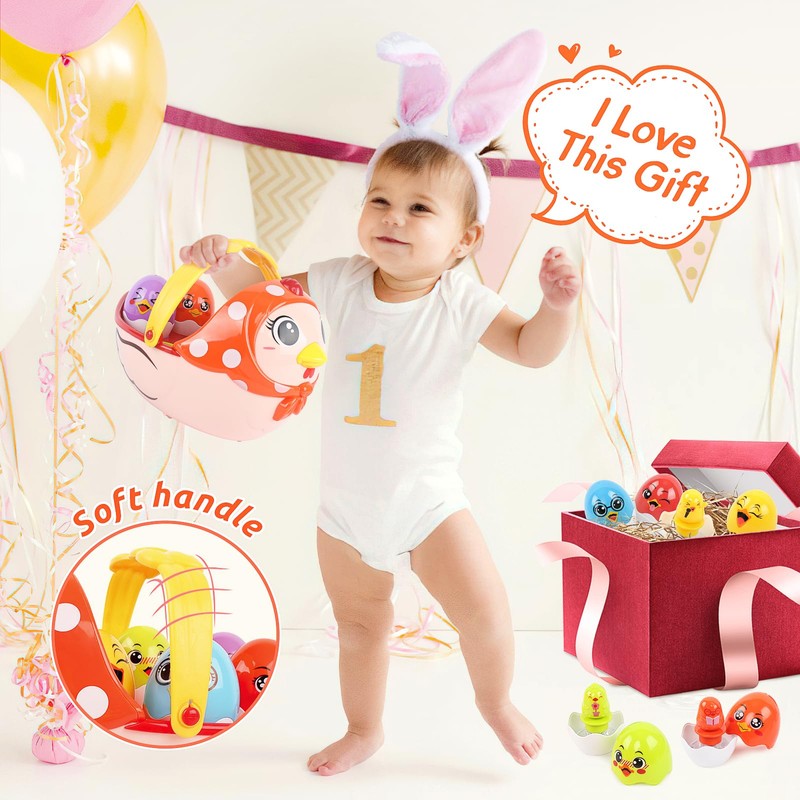 BAOLI Easter Egg Toys, Easter Basket Stuffers for Toddlers Baby