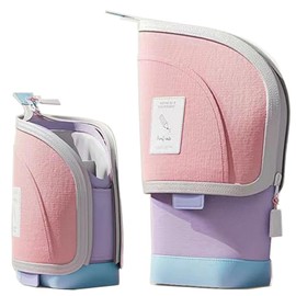 ZiSyouMa Pen Case and Pen Holder, 2-in-1 Retractable Pen Case, Retractable Pen Holder, Vertical Stationery Bag, Cosmetic Bag, Drawer Tool Pencil Case, Large Capacity, Multi-functional Storage Bag for