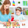 MisFun Pack of 2 Wooden Puzzles, Children's Wooden Grabbing Puzzle,