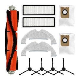 Replacement Parts for Dreame D10 Plus Robot Vacuum 1 Main Brush 4 Side Brush 2 Filter 2 Mop Cloth 2 Dust Bag Accessories