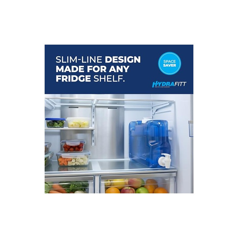 Refrigerator Water Dispenser 1.1 Gallon – Leak-Proof Slim Fridge Water
