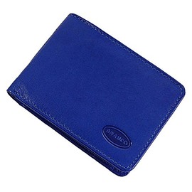 Branco small Leather Men's Wallet Purse Mini wallet 10x7x1cm - Blue