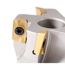 Accusize 4508-0012 - Molinillo de cara indexable de hombro cuadrado de 2 x 3/4 pulgadas con insertos de carburo APKT1604 instalados, cuerpo chapado en níquel, 4508-0012