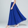 Women Chiffon Maxi Skirt, Spring, Summer, Elastic Waist, Lined, Flared