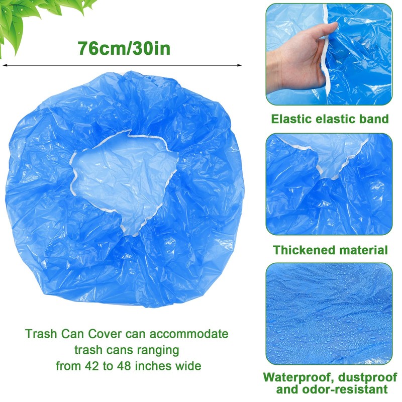 Yeaqee 12 Pcs Trash Can Covers Outdoor 90 Gallon Outside