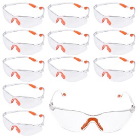 Zythrem Clear Safety Glasses for Work 12 Pcs Eye Protection Glasses Kids Safety Goggles Anti Fog Protective Goggles for Work Construction Laboratory Chemistry Outdoor Sports Diyer Kids Adult