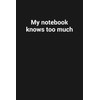 My notebook knows too much: Funny Gag Gift | Sarcastic,
