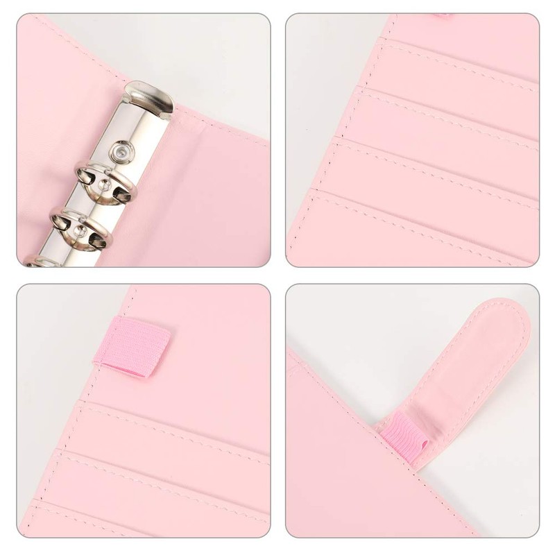 A5 PU Leather Ring Binder, Refillable 6 Round Ring Binder
