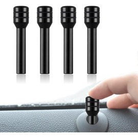 4 pomos de cerradura de puerta automotriz, pasador de seguridad para puerta, cubierta de pasador de puerta interior, pasador de puerta interior de aleación de aluminio de 1.14 x 4.95 cm,