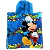 Boys Mickey Mouse Hooded Poncho with Mickey Logo and Rainbow