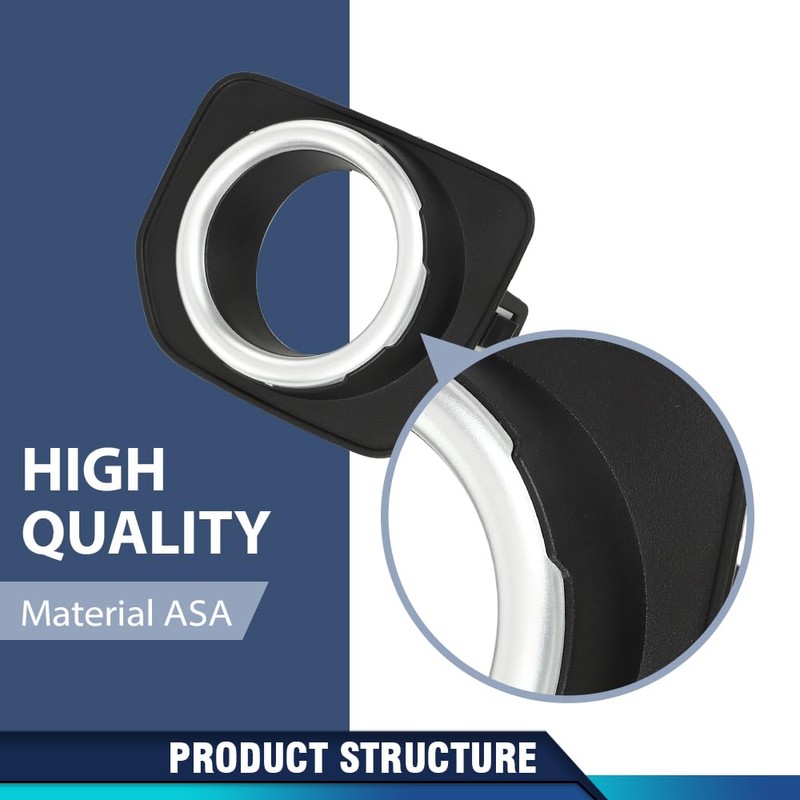 PIT66 Fog Lamp Light Cover Bezel Trim Pair Compatible with