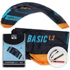 Wolkenstürmer® Paraflex Basic 2-Line Steering Mat 1.2 (Turquoise) - Ready to Fly Kite - Two-line Stunt Kite - Flight Kite for Children from 6 Years