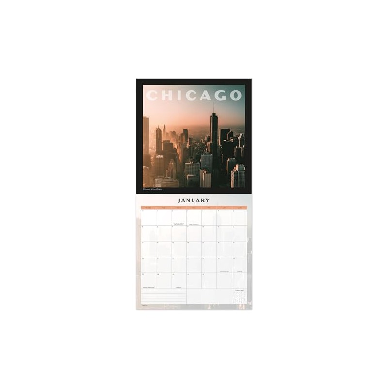 2025 Beautiful Cities Square Wall Calendar