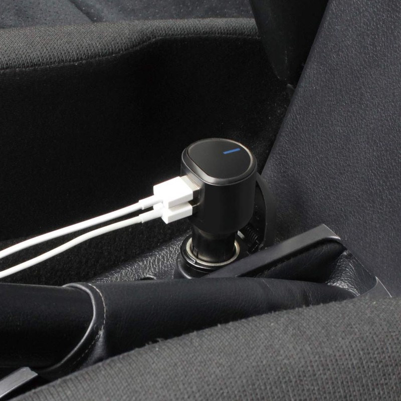 Tsuchiya Yac ZE-43 Side Port USB Charger Double Car Accessories