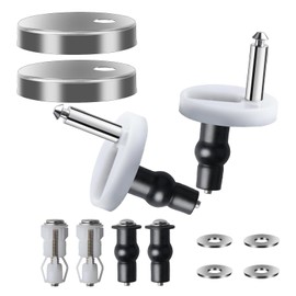 Toilet Seat Fixings, Pack of 10 Universal Toilet Seat Fixing Set Screws for Toilet Lid Attachment, Stainless Steel Toilet Seat Hinges for Toilet Seats, Toilet Attachment Accessories