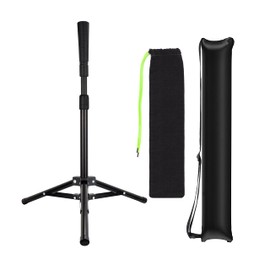 Hikeen Baseball Tee Batting Tee Baseball Tees for Hitting Softball Batting Tee Portable Tripod Stand Base Tee for Hitting Training Practice with Carrying Bag