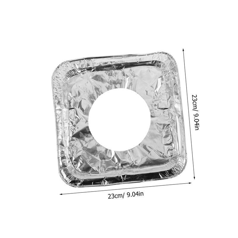 Operitacx 10Pcs Gas Stove Burner Liners Thickened Aluminum Foil Protectors