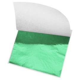 MECCANIXITY Gold Leaf Foil Sheet, Blue Green Leaf Papers, 3.3 Inch x 3.1 Inch for Art Decoration, Sculptures, Painting, Pack of 150 Pcs