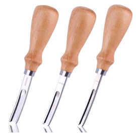 3 Size Leather Edge Beveler Tool 0.7cm, 1cm, 1.2cm, Wide Mouth Leathercraft Edge Skiving Beveler, DIY Beveler Shallow Skiving Trimming Leather Edge Press