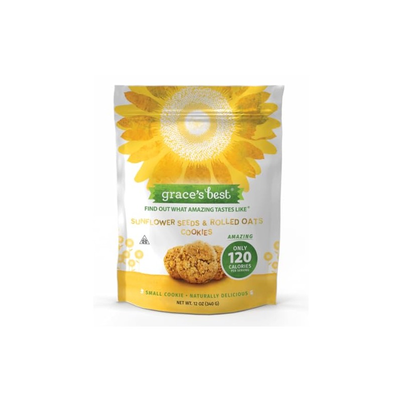 Grace's Best Sunflower Seeds & Rolled Oats Cookies, 12 oz,