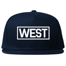 West Box Logo Snapback Hat Cap Navy Blue